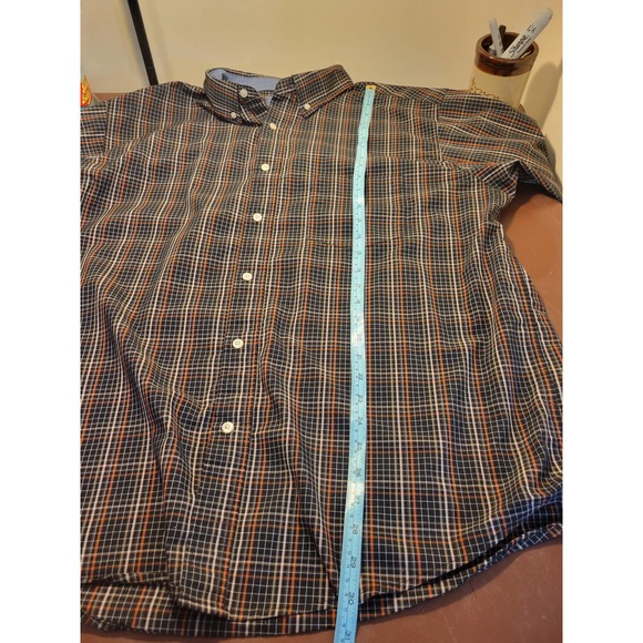 Haggar Multicolor Plaid Stretch Long Sleeve Button Down Shirt Men's Size XXL - Picture 8 of 10